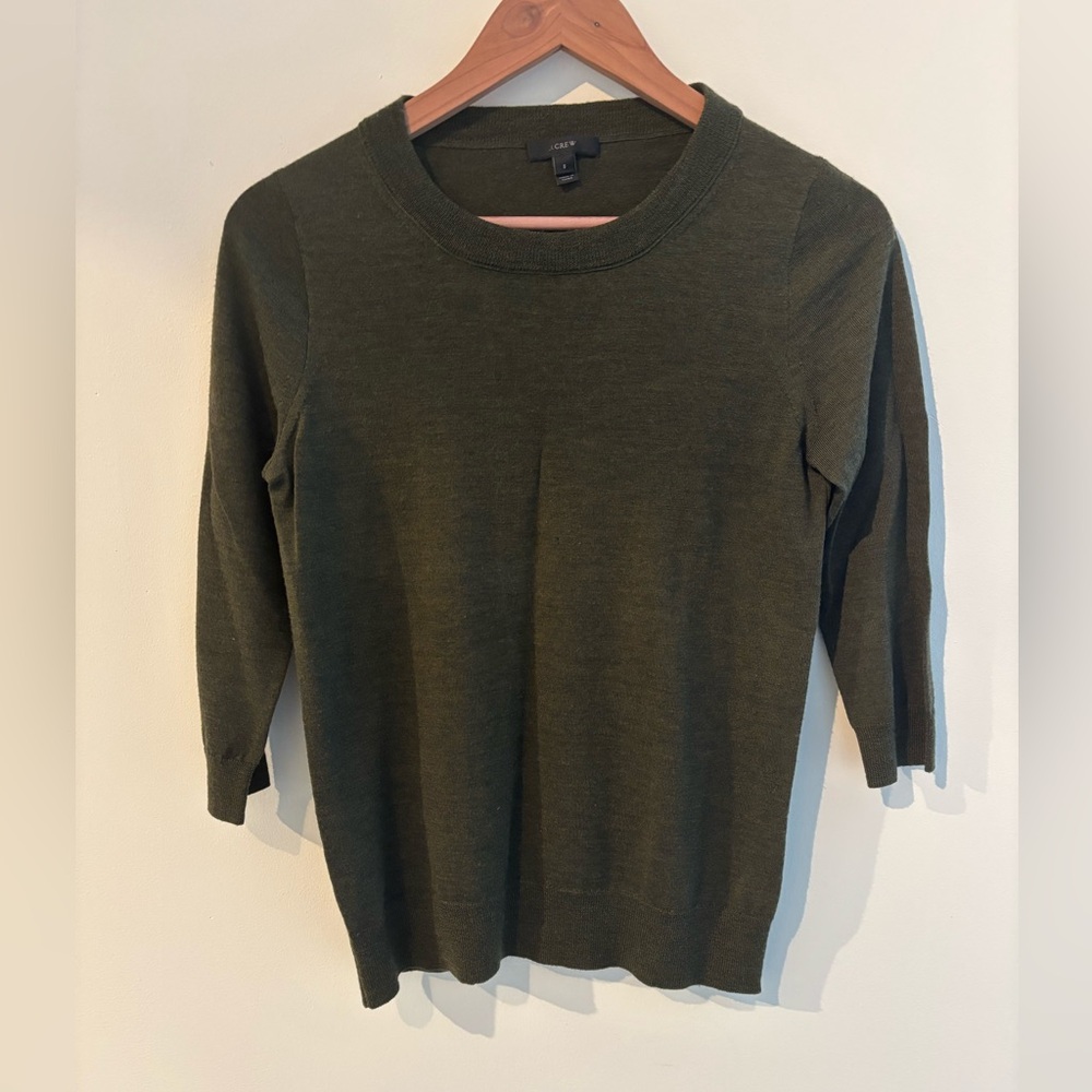 JCrew Merino Wool Three Quarter Sleeve Size S